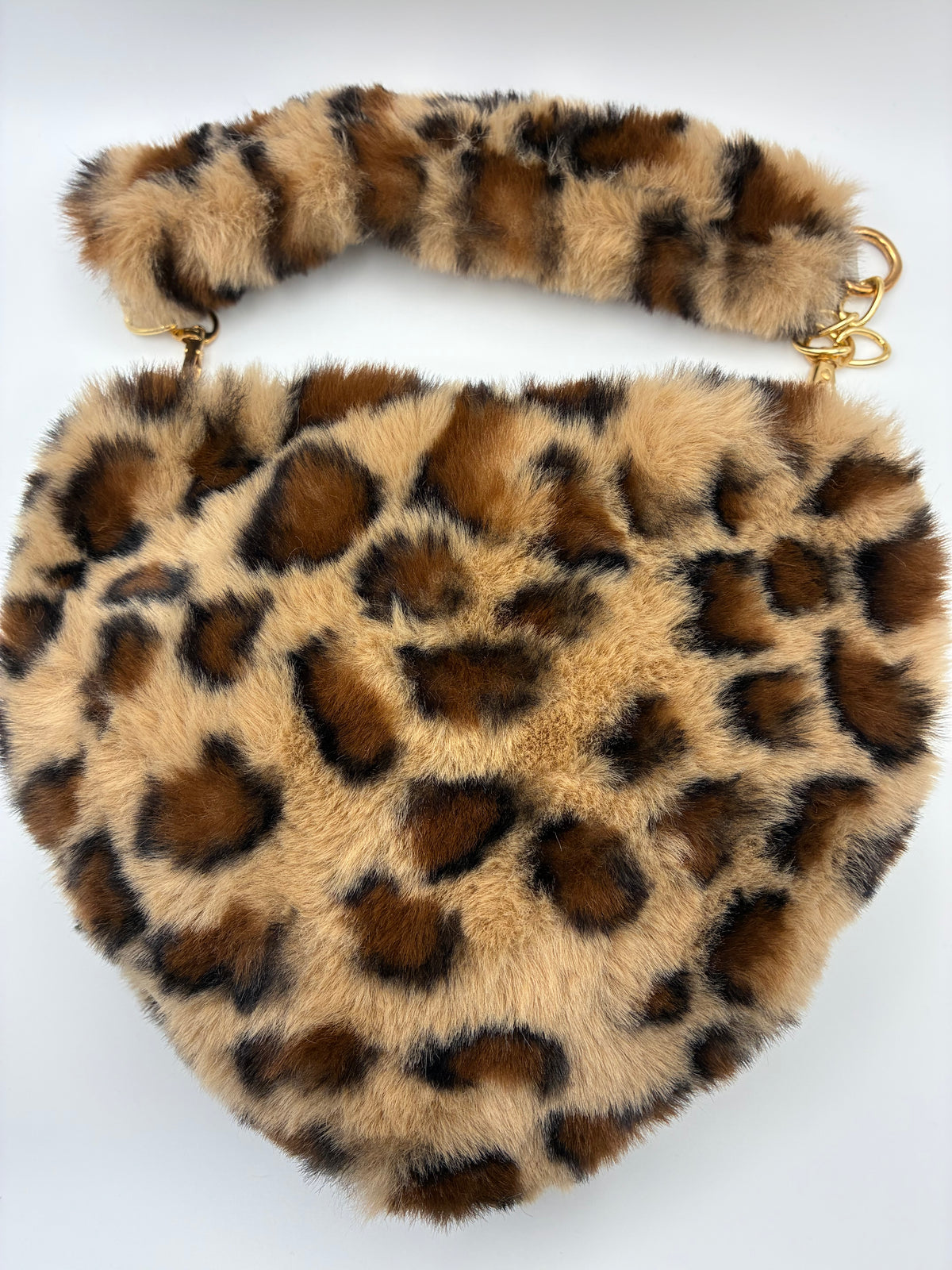 Plush Leopard Print Mini Bag