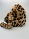 Plush Leopard Print Mini Bag