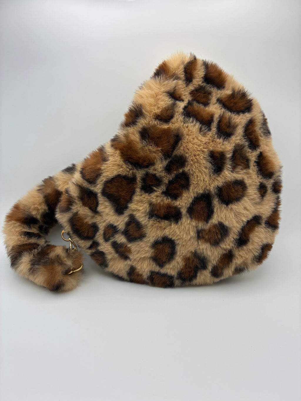 Plush Leopard Print Mini Bag