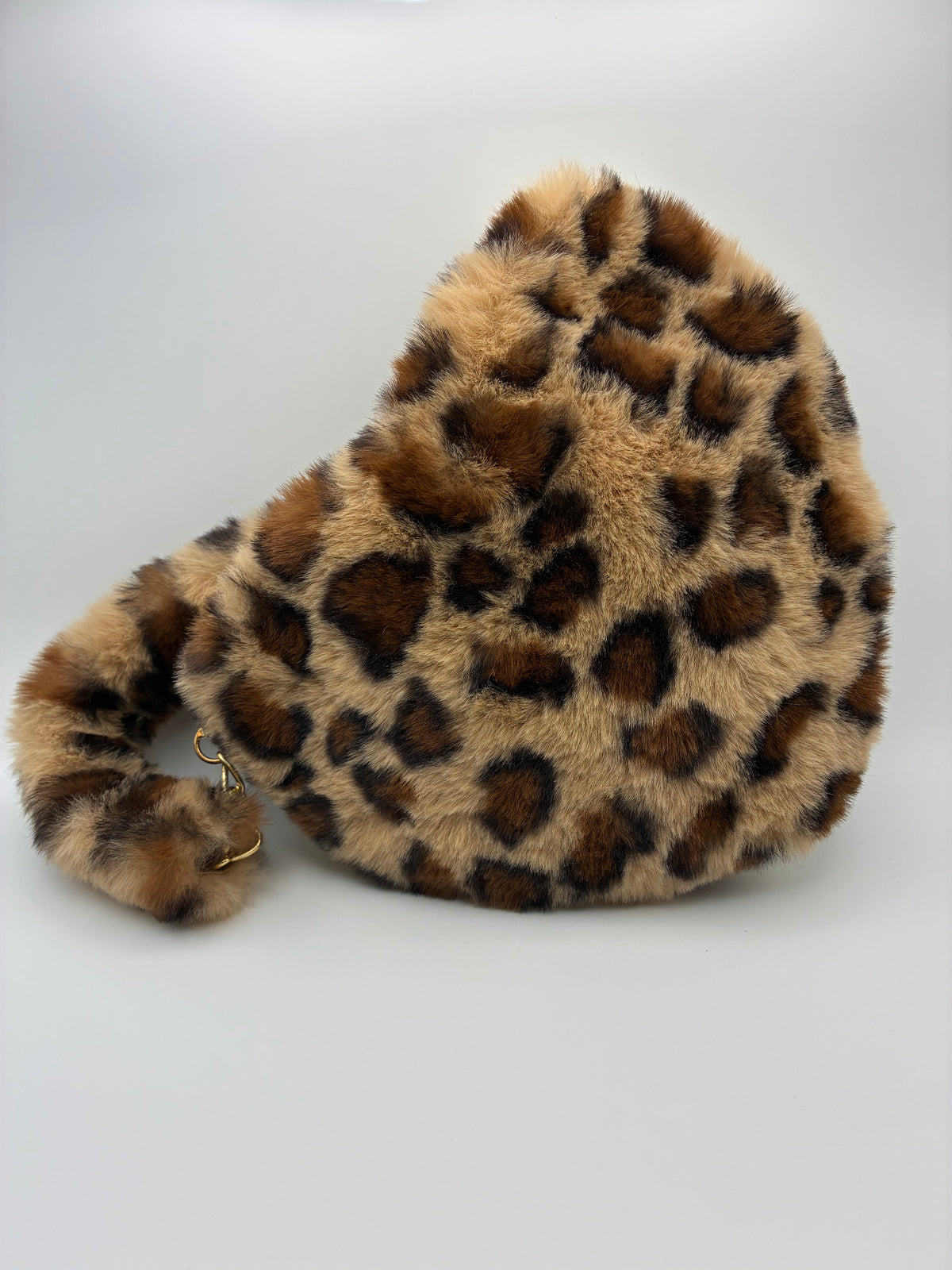 Plush Leopard Print Mini Bag