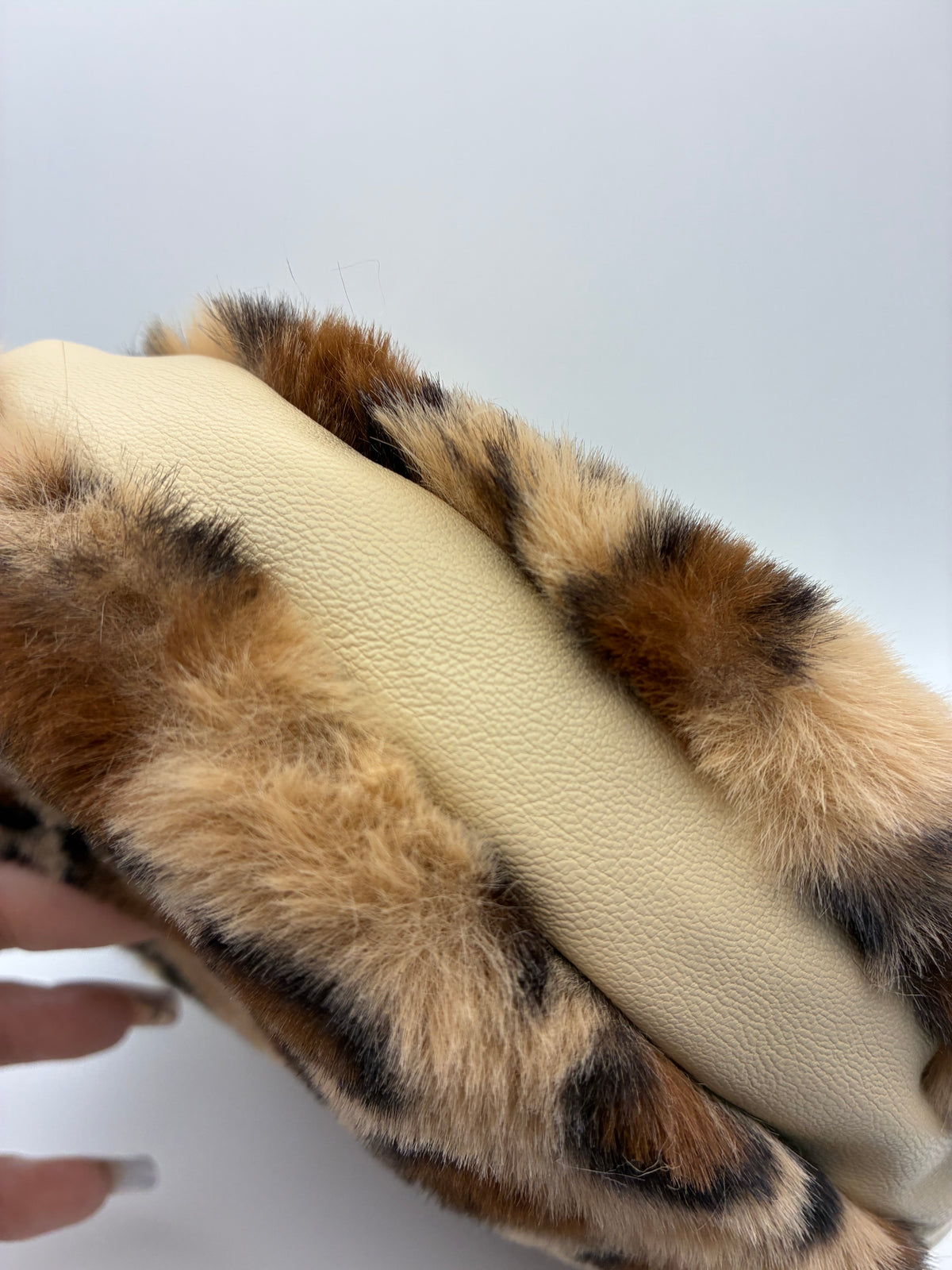 Plush Leopard Print Mini Bag
